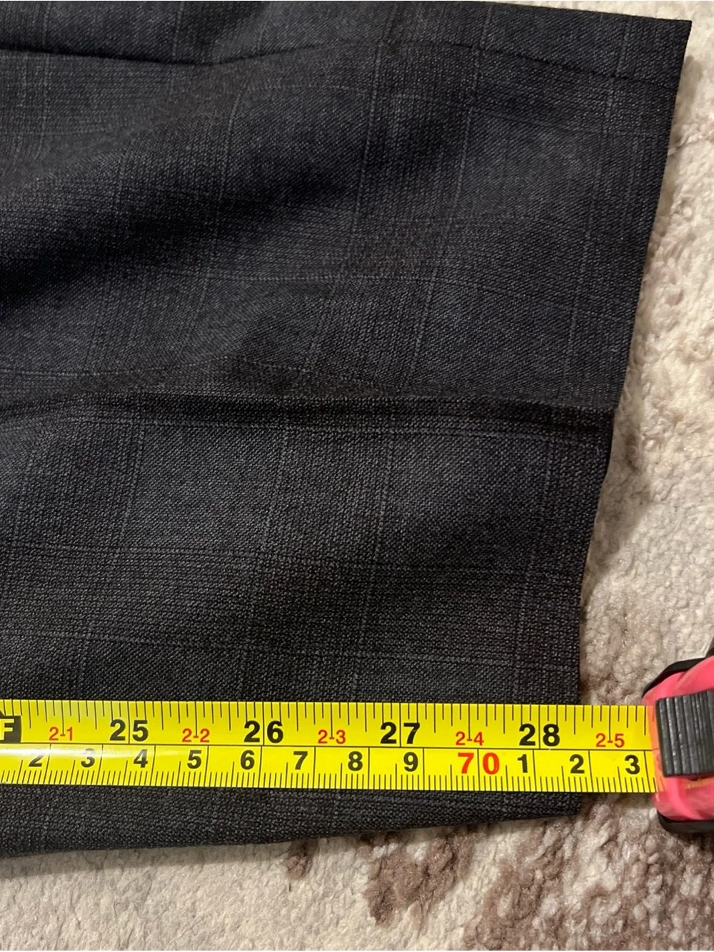 2PC Ermenegildo Zegna Black Single-Breasted Men's dark grey suit 43R/36R